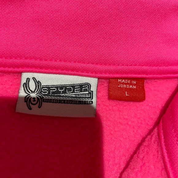 Spyder. Hot pink half zip mid layer. Girls size Large - Picture 1 of 4